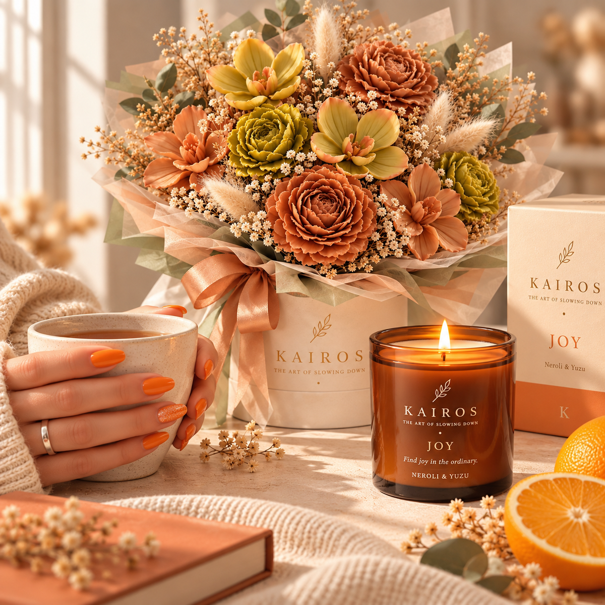 JOY Candle + Botanical Bouquet